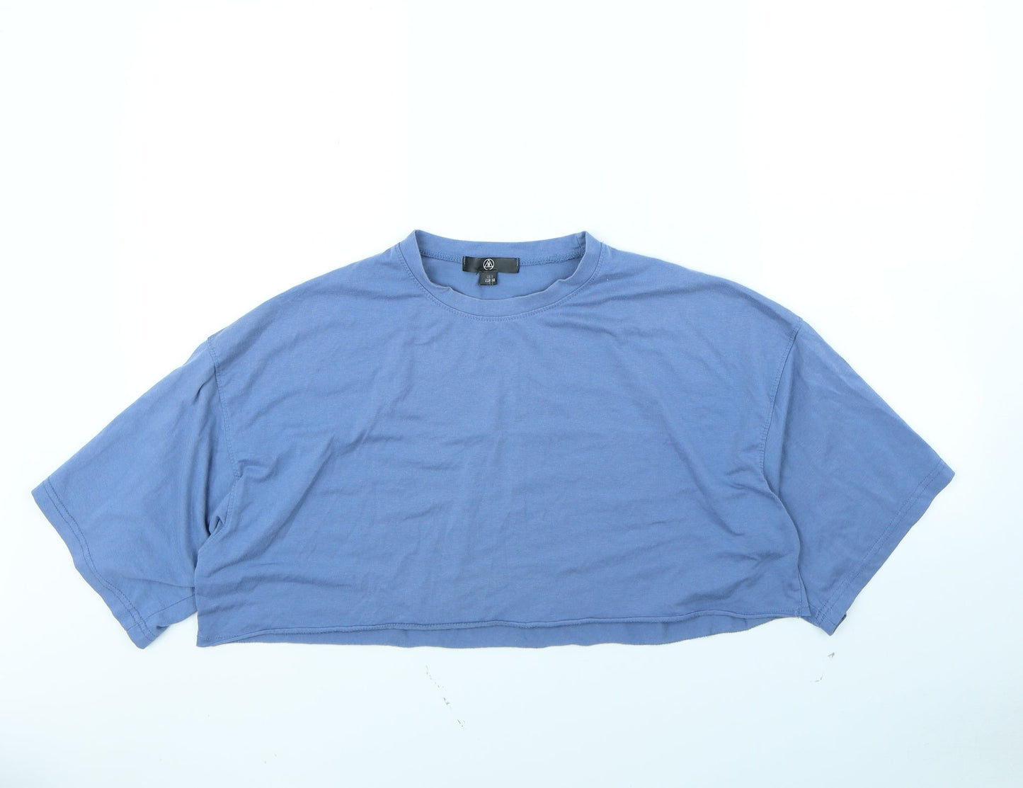 Missguided Womens Blue   Cropped T-Shirt Size 8