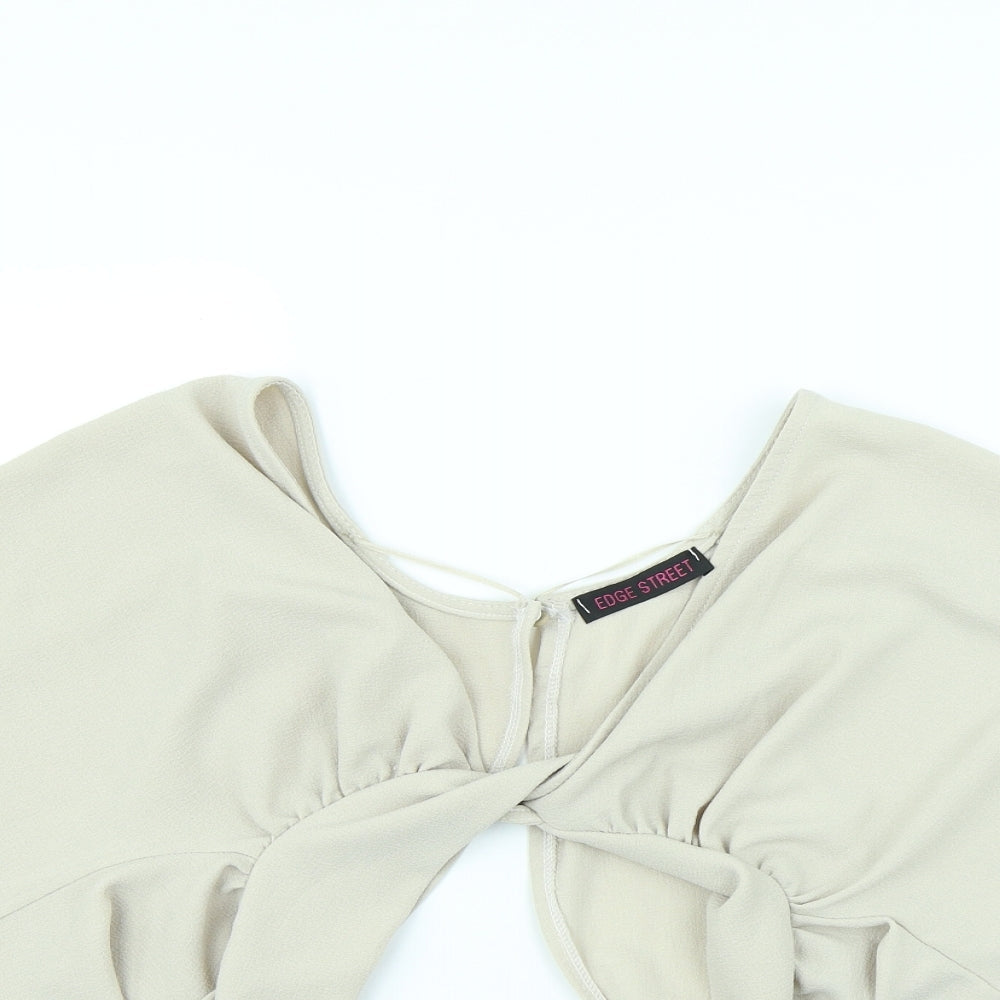 Edge Street Womens Beige   Basic Blouse Size 6
