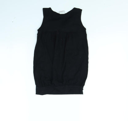 Back view of Next girls’ black basic tank, size 7, years