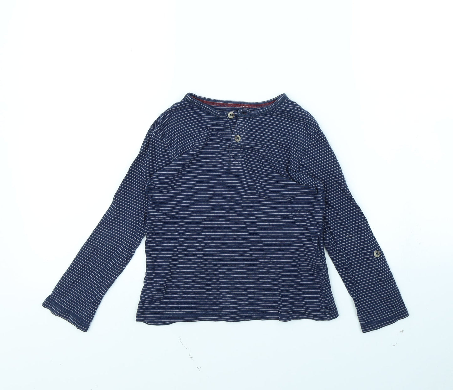 H&M Girls Blue Striped  Basic T-Shirt Size 4 Years