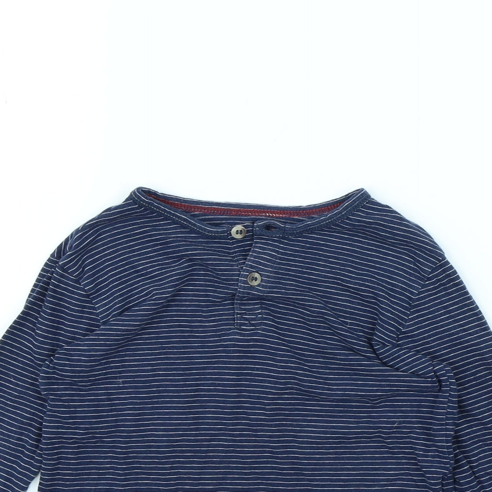 H&M Girls Blue Striped  Basic T-Shirt Size 4 Years