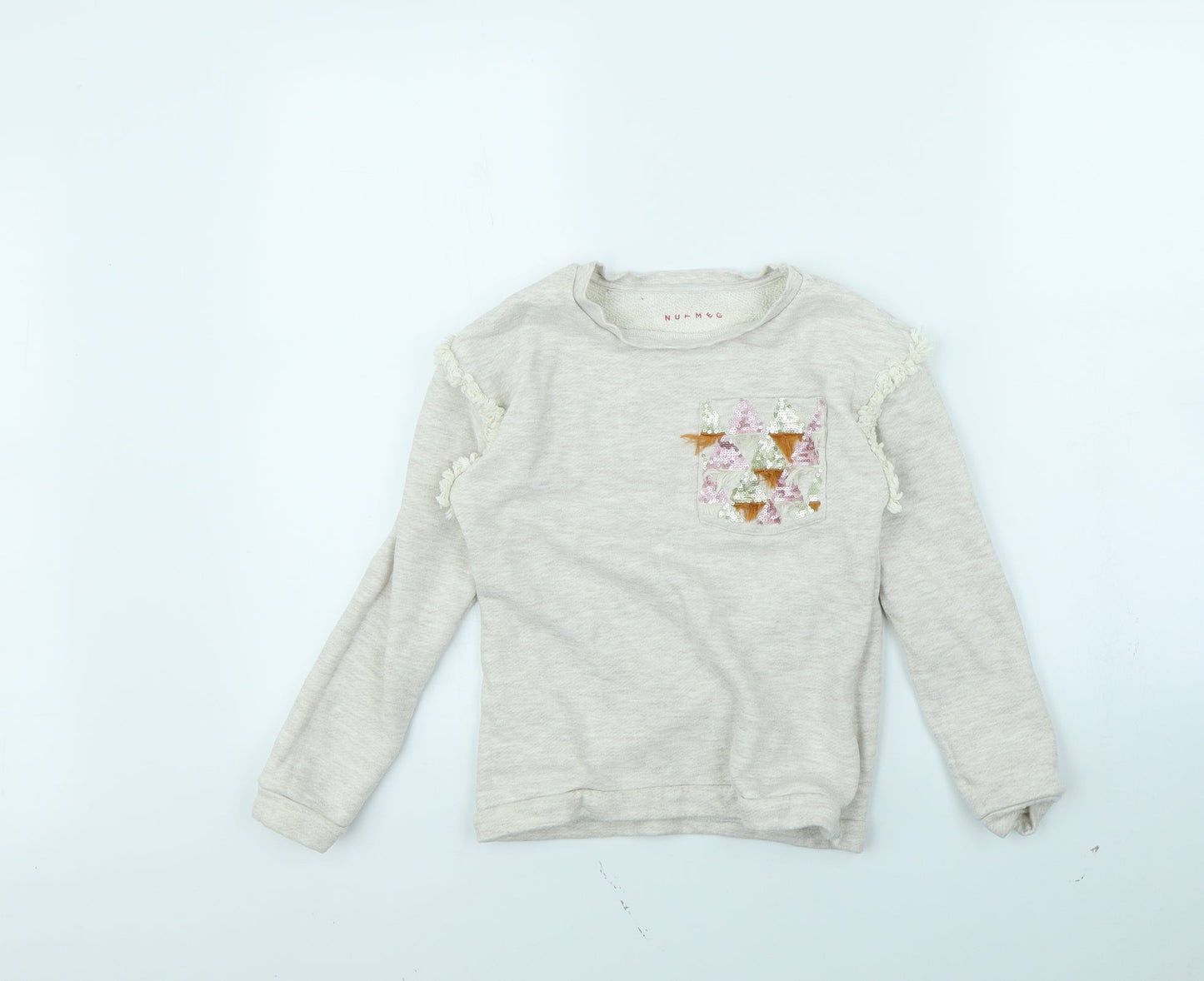 Nutmeg Girls Beige   Pullover Jumper Size 9 Years