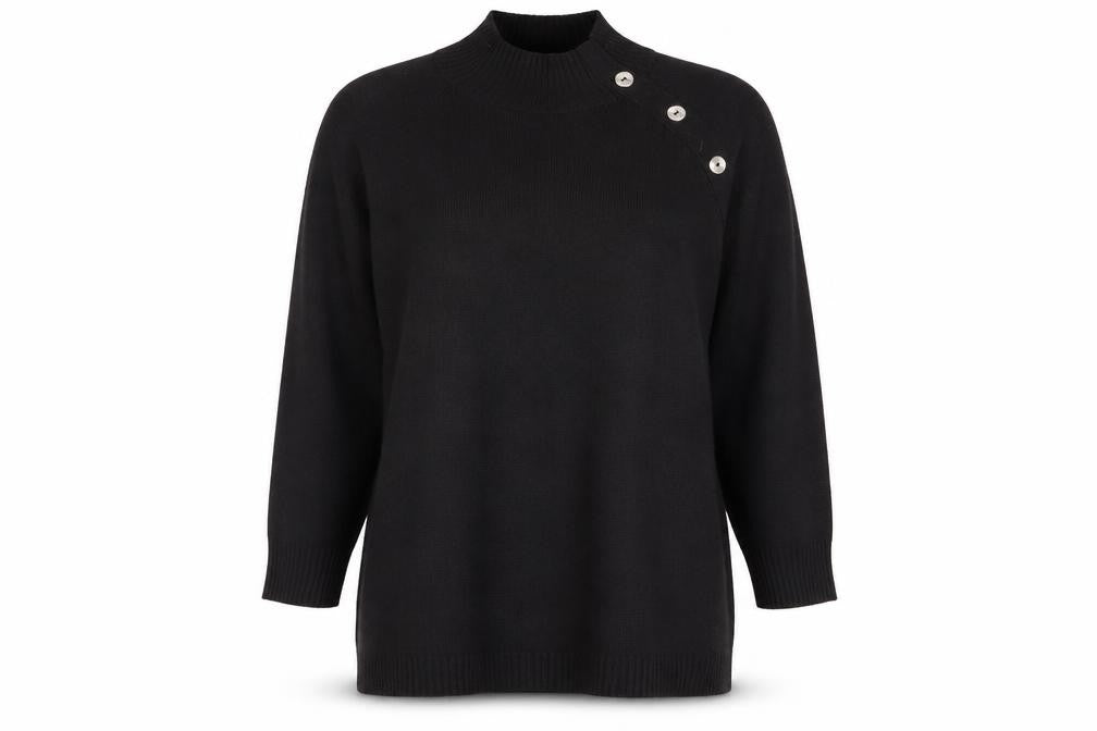 pracocks Womens Black   Pullover Jumper Size XL