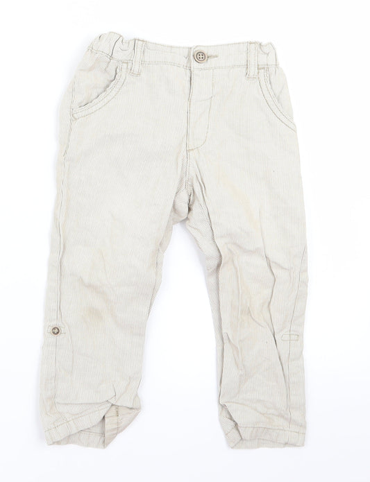 Preworn Baby Beige   Track Pants Trousers Size 12 Months
