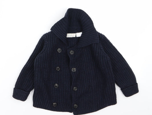 Preworn Boys Black   Jacket  Size 6 Years