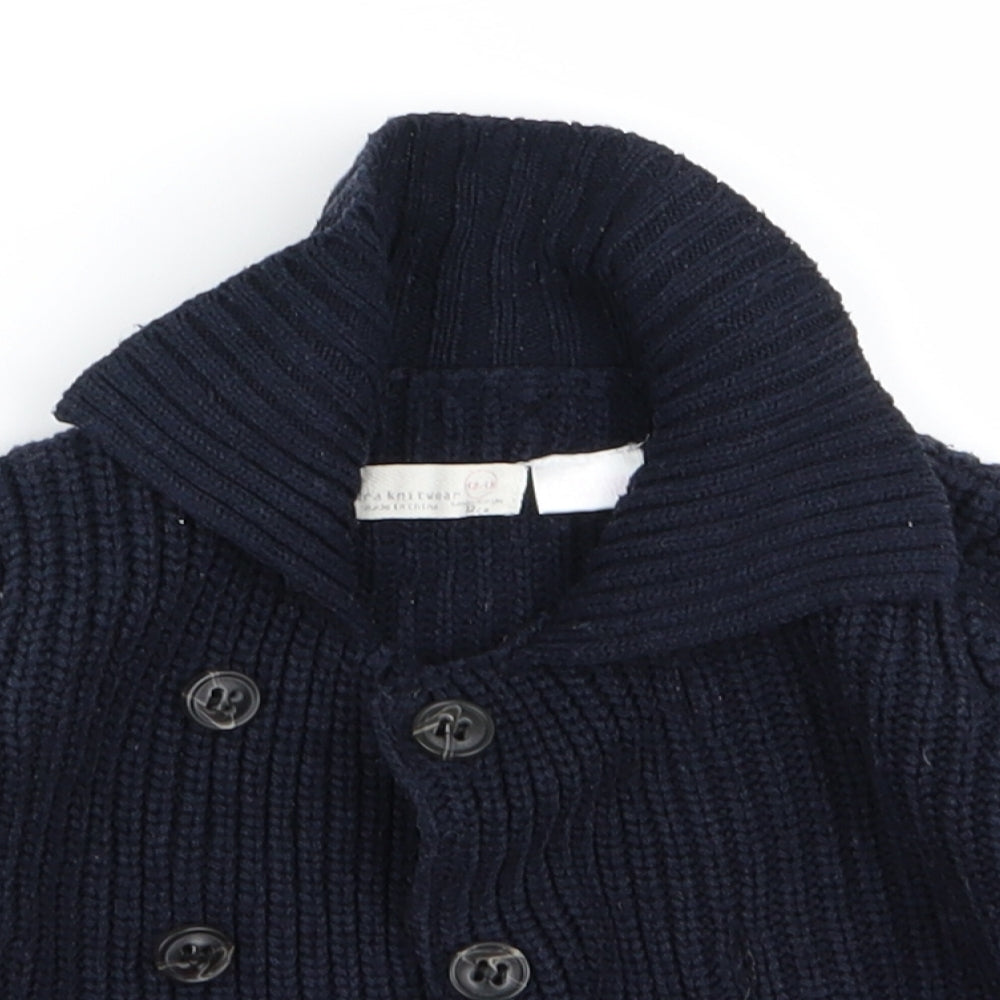 Preworn Boys Black   Jacket  Size 6 Years