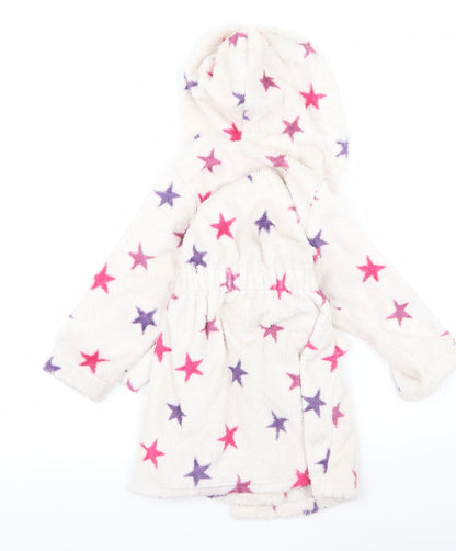 Preloved m&s Girls White Floral  Cami Robe Size 2 Years - Back