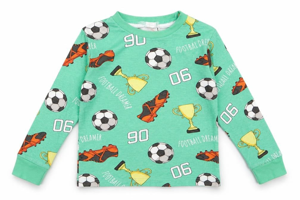 H&M Baby Green  Rayon Basic T-Shirt Size 12 Months  - football