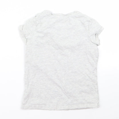 Back view of George girls’ grey basic t-shirt, size 6, years