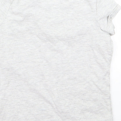Brand and care label for George girls’ grey basic t-shirt, size 6, years