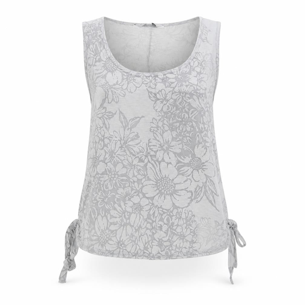 New Look Womens Grey Floral  Basic Tank Size 10