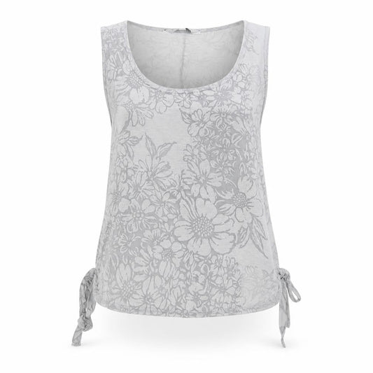 New Look Womens Grey Floral  Basic Tank Size 10