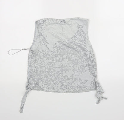 New Look Womens Grey Floral  Basic Tank Size 10
