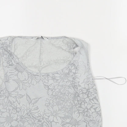 New Look Womens Grey Floral  Basic Tank Size 10