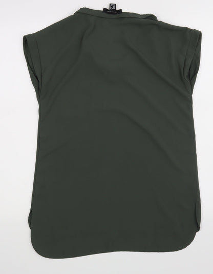 Back view of Atmosphere women’s green basic blouse, size UK 10