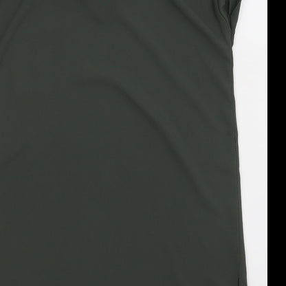 Brand and care label for Atmosphere women’s green basic blouse, size UK 10
