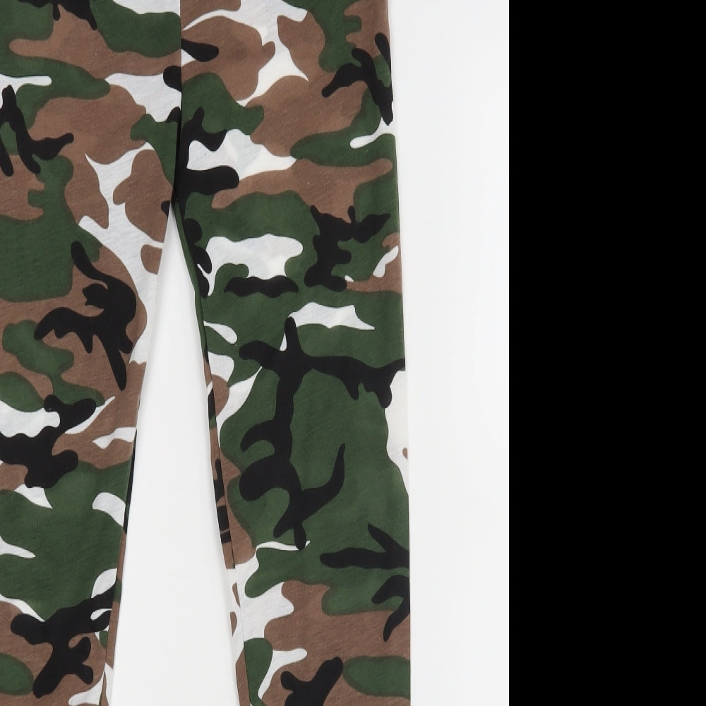 Preworn Womens Green Camouflage   Leggings  L27 in