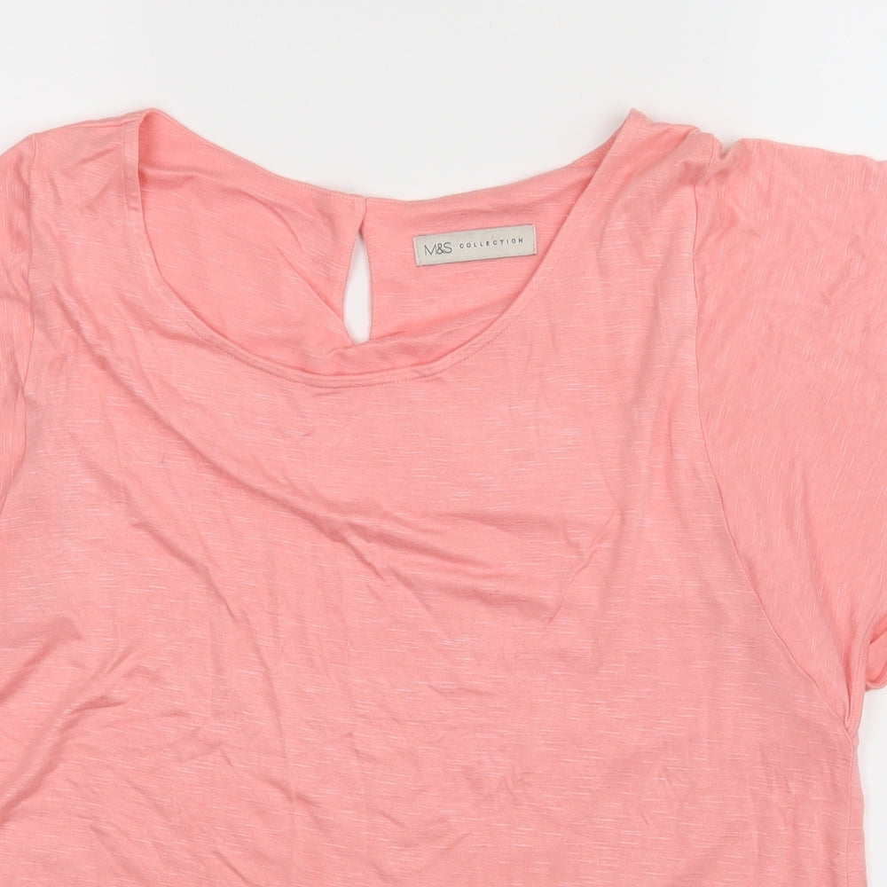 M&S Womens Pink   Basic Blouse Size 14