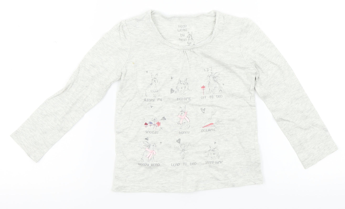 NEXT Baby Grey   Basic T-Shirt Size 12-18 Months  - bunny