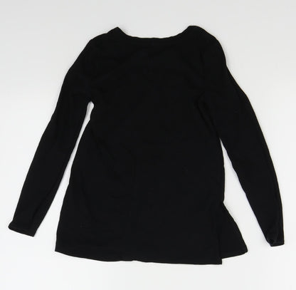 Back view of Epic Threads girls’ black basic t-shirt, size S