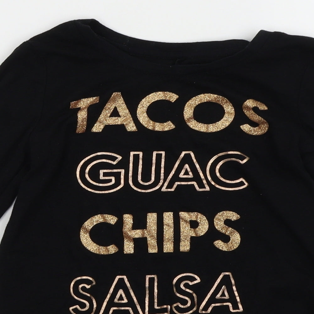 Epic Threads Girls Black   Basic T-Shirt Size S