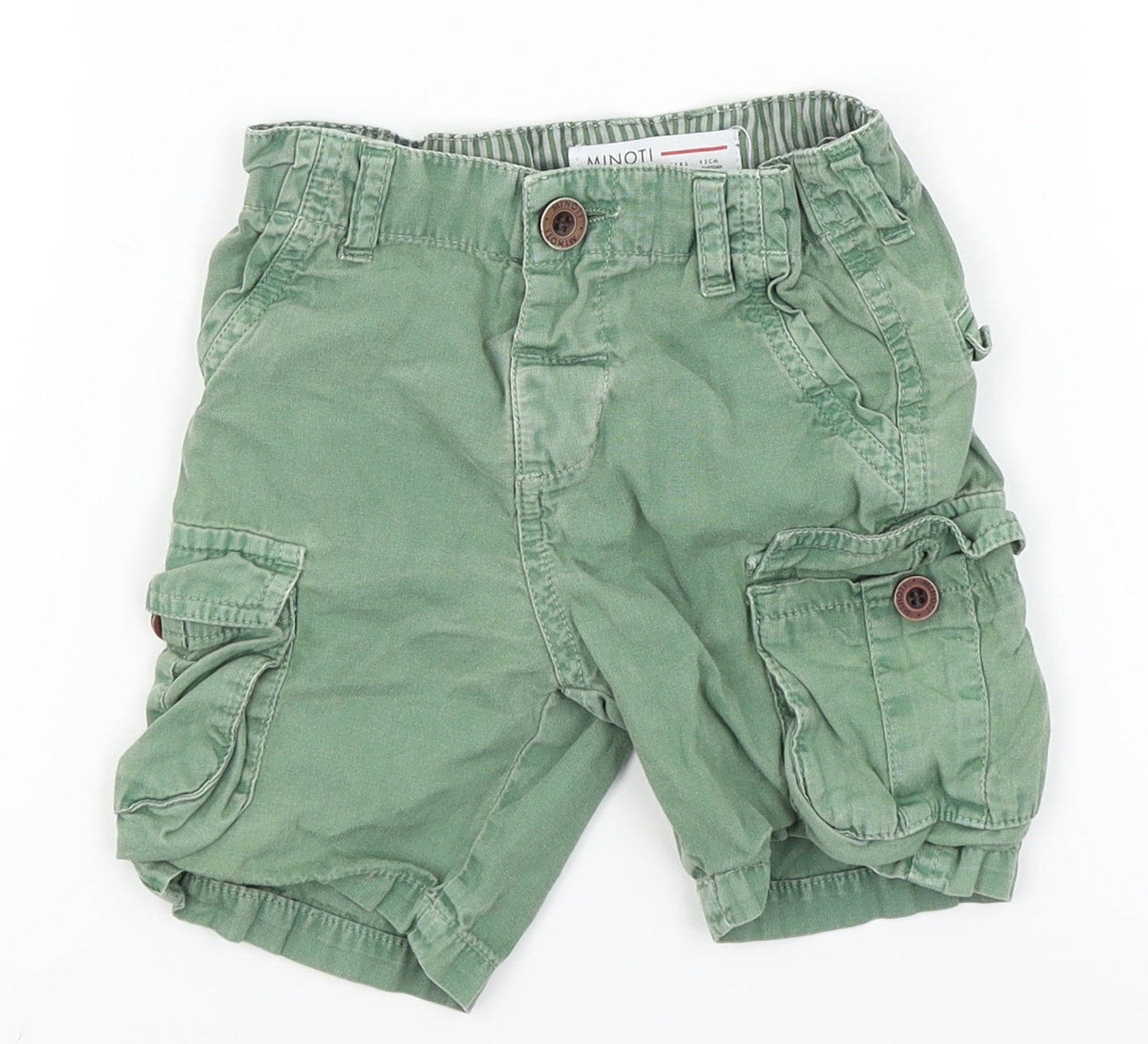 Minoti Boys Green   Cargo Shorts Size 2 Years