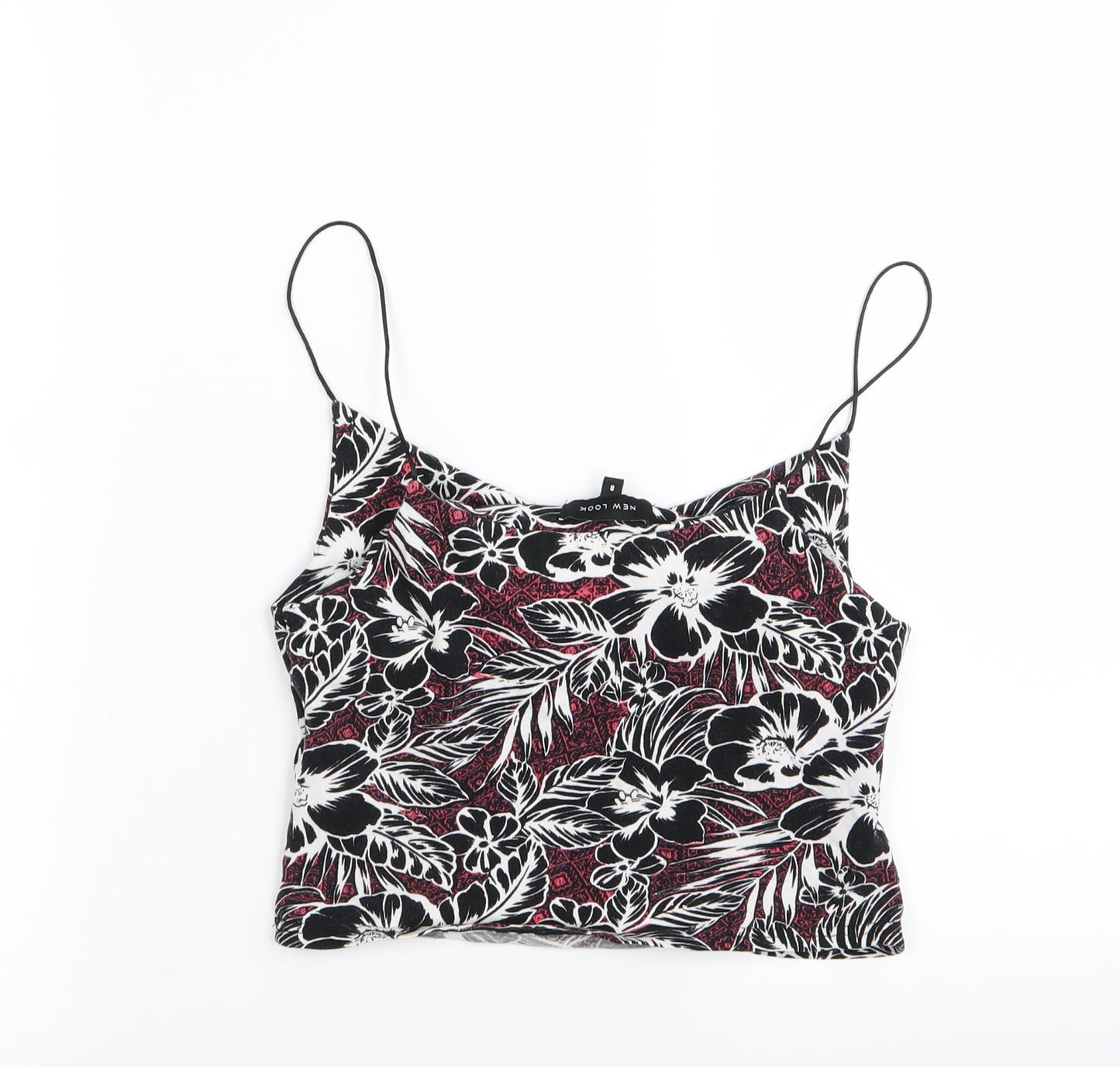 New Look Womens Multicoloured Floral  Camisole Tank Size 8  - crop