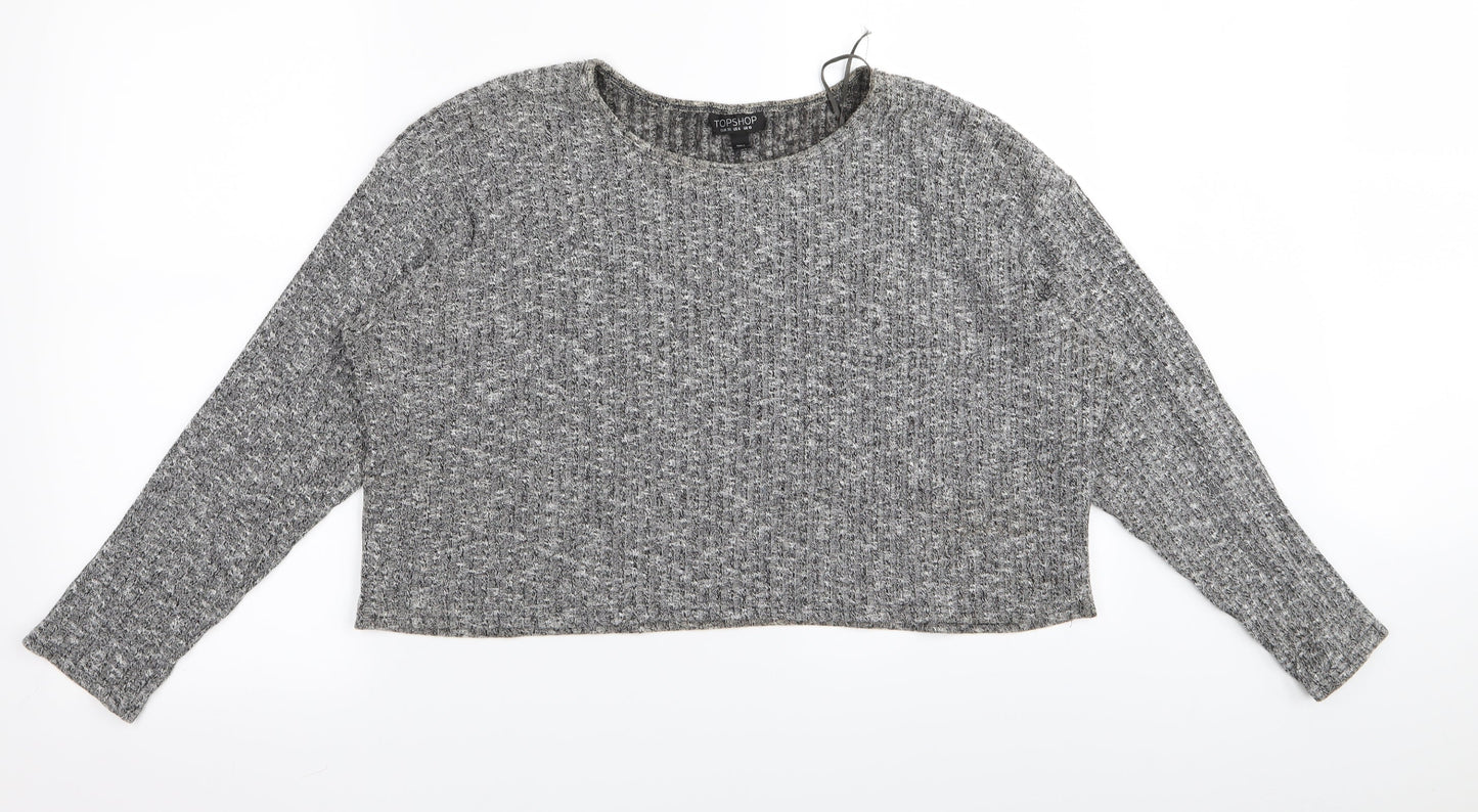 Topshop Womens Grey   Basic T-Shirt Size 10