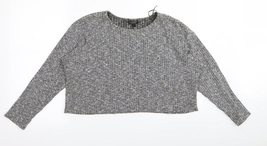 Topshop Womens Grey   Basic T-Shirt Size 10