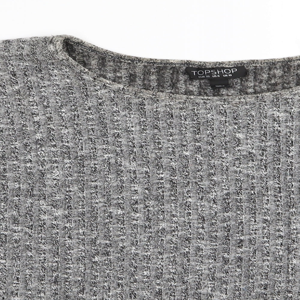Topshop Womens Grey   Basic T-Shirt Size 10
