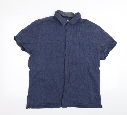 ACW58 Mens Blue    Button-Up Size L