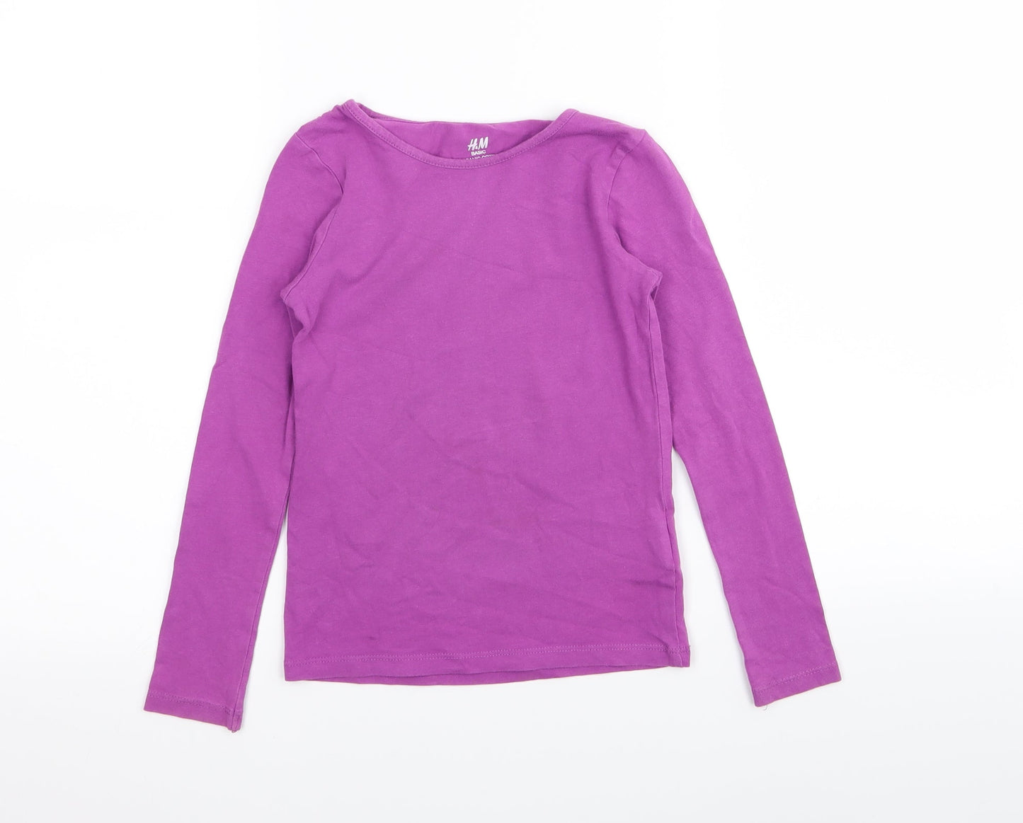 H&M Girls Purple   Basic T-Shirt Size 7-8 Years