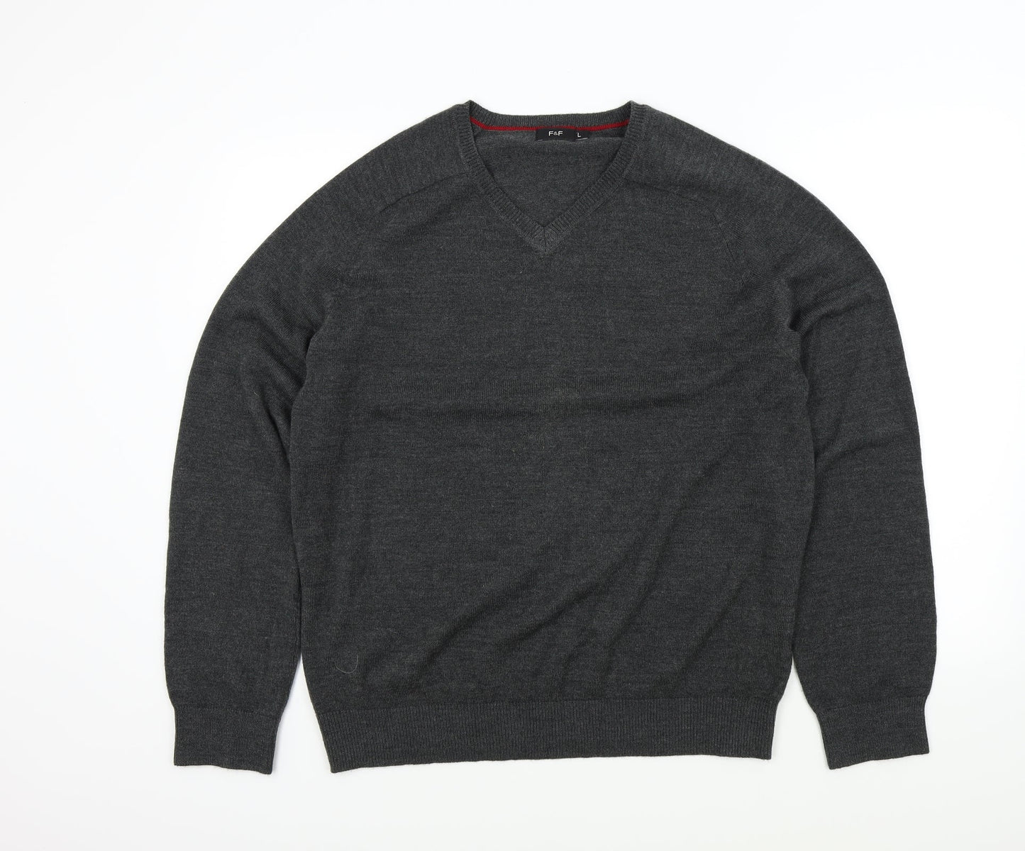 F&F Mens Grey   Pullover Jumper Size L