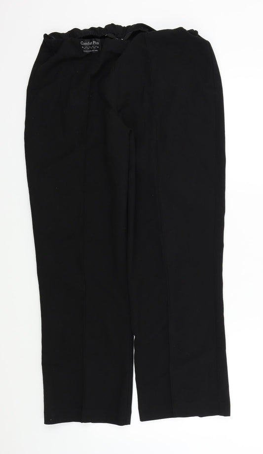 Mia Moda Womens Black   Sweatpants Trousers Size 12 L26 in