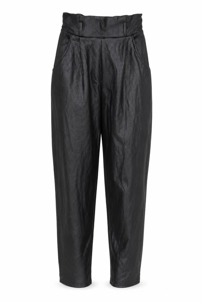 PRETTYLITTLETHING Womens Black   Trousers  Size 6 L25 in - Frill Detail