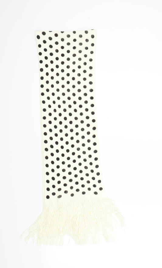 M&S Womens White Polka Dot   Scarf