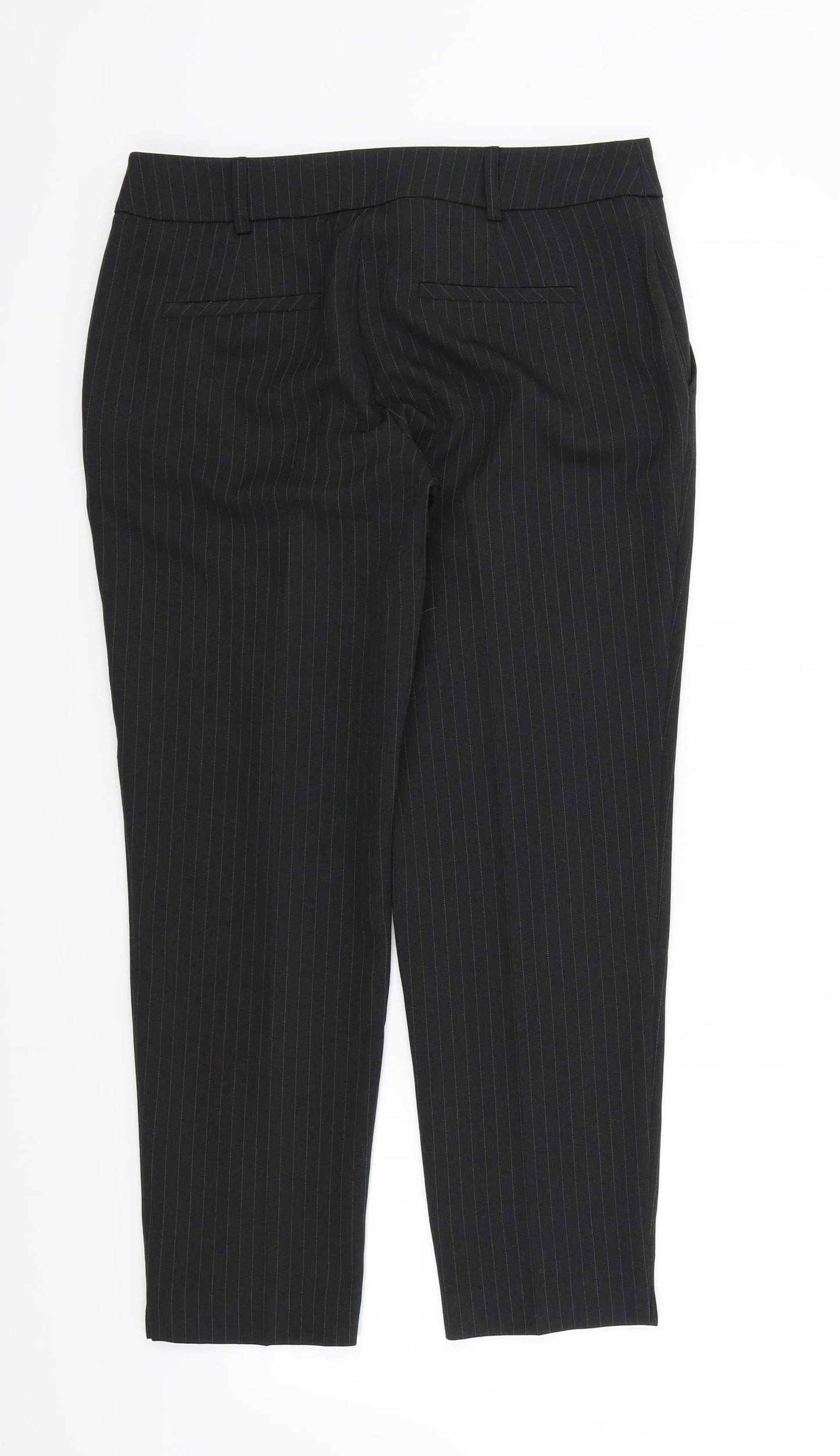 Dorothy Perkins Womens Grey Striped  Trousers  Size 10 L28 in