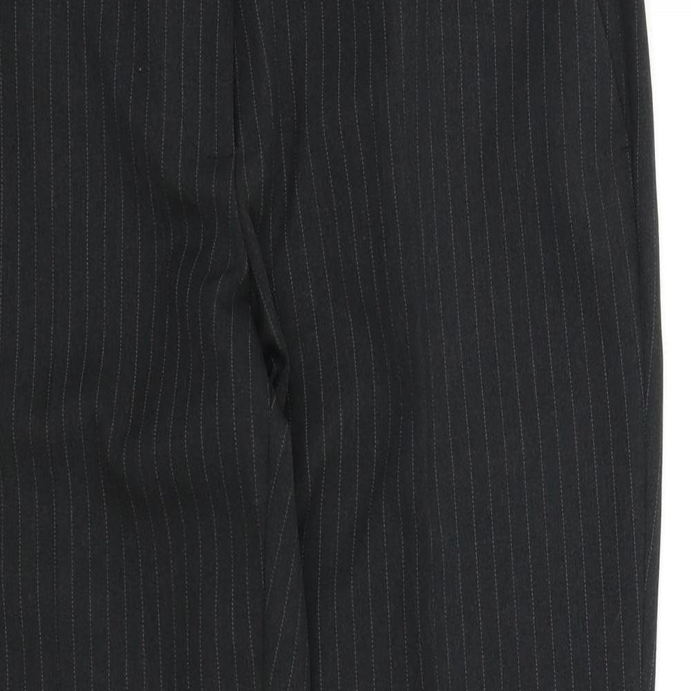 Dorothy Perkins Womens Grey Striped  Trousers  Size 10 L28 in