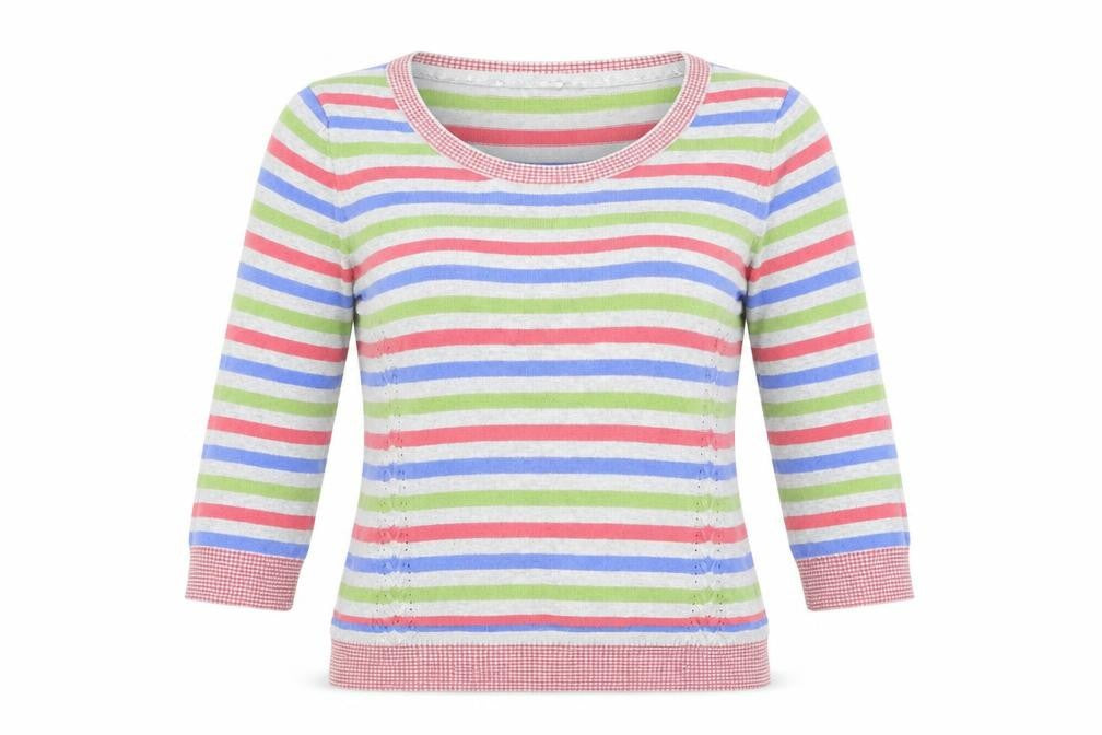 PERUNA Womens Multicoloured Striped  Pullover Jumper Size 12