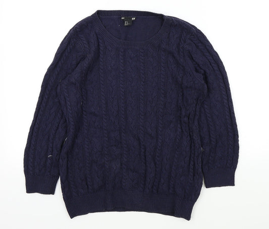 H&M Womens Blue   Pullover Jumper Size M
