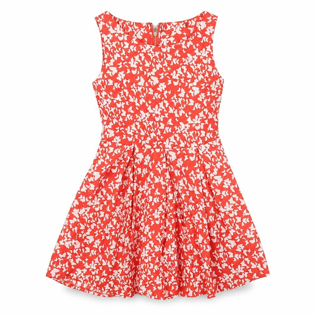 Preworn Womens Red Geometric  Fit & Flare  Size 12