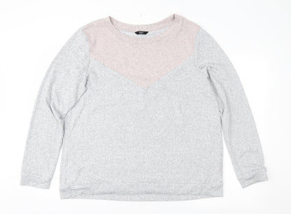 F&F Womens Grey Geometric  Pullover Jumper Size 20