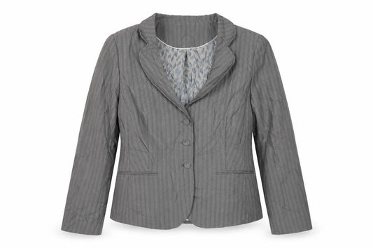 George Womens Grey Striped  Jacket Suit Jacket Size 18