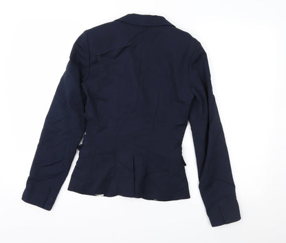 Preloved H&M Womens Blue   Jacket Suit Jacket Size 4 - Back