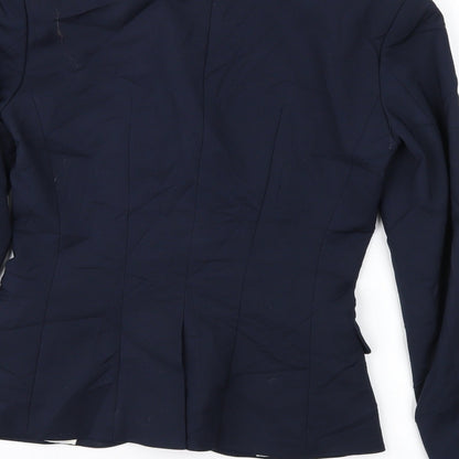 Preloved H&M Womens Blue   Jacket Suit Jacket Size 4 - Label