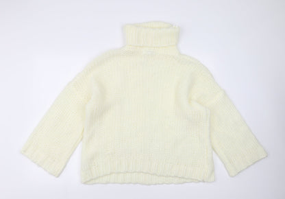 Back view of Missguided women’s yellow jumper, size UK 6