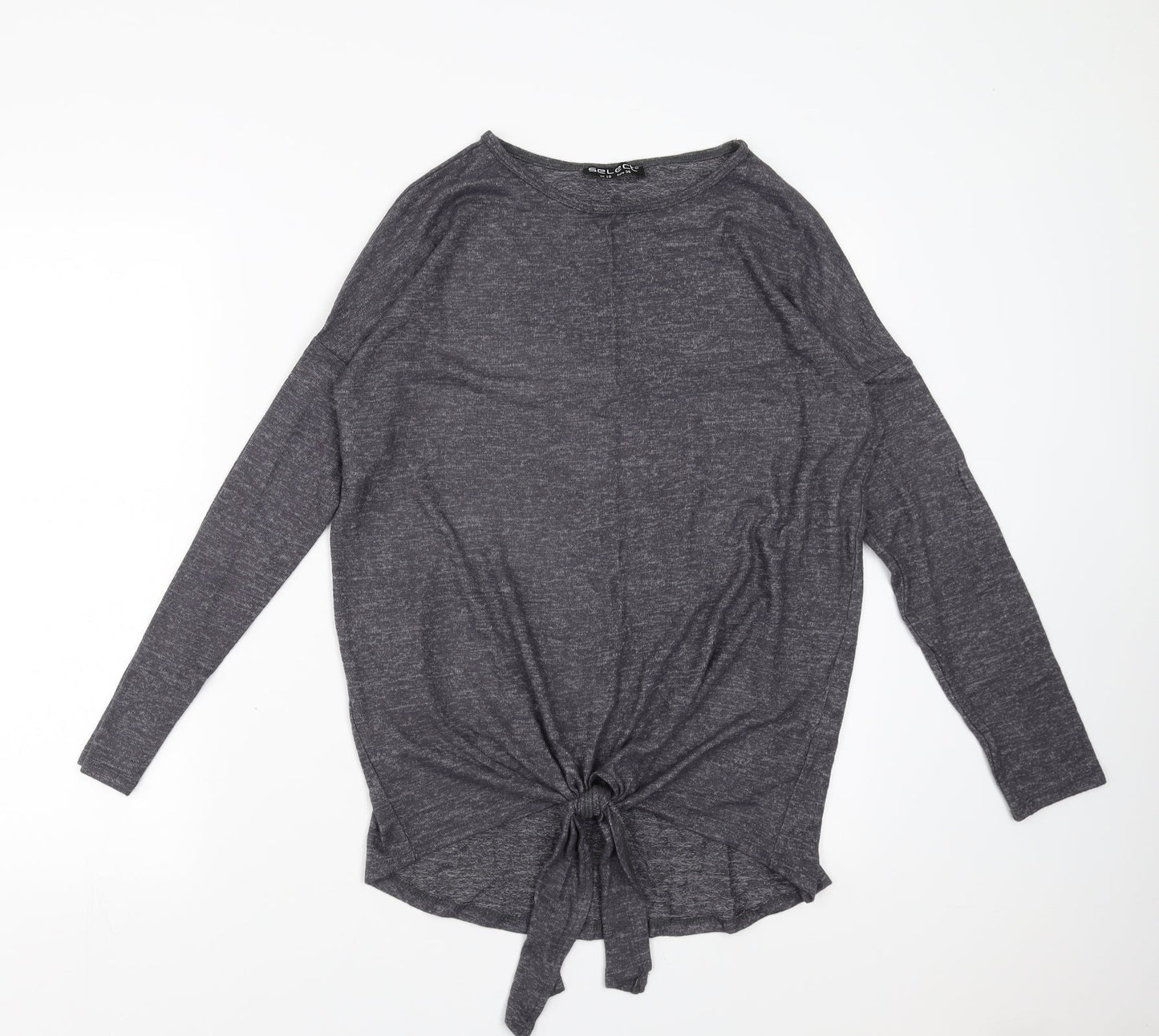 Select Womens Grey   Pullover Jumper Size 10  - tie Front Detail
