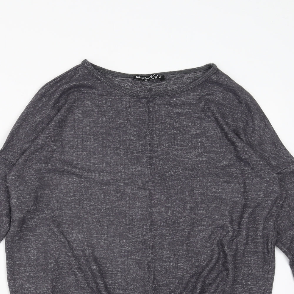 Select Womens Grey   Pullover Jumper Size 10  - tie Front Detail