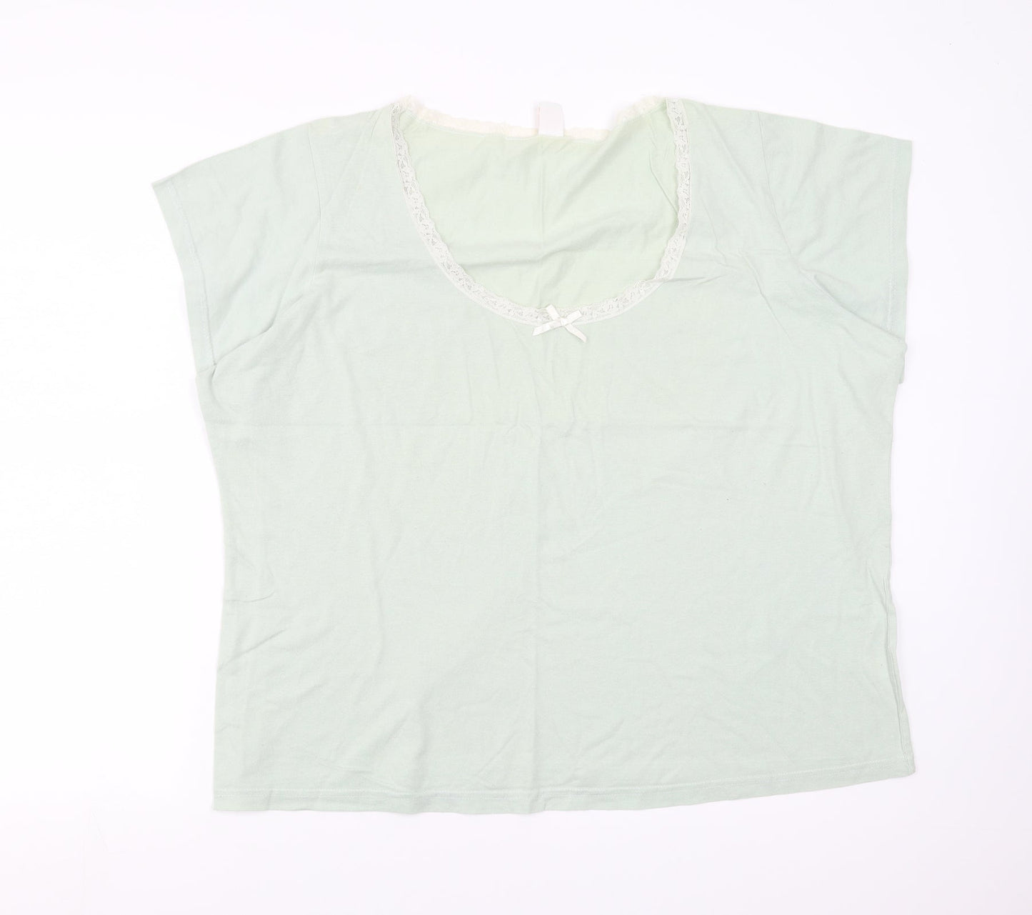 Sainsburys Womens Green Solid  Top Pyjama Top Size 22
