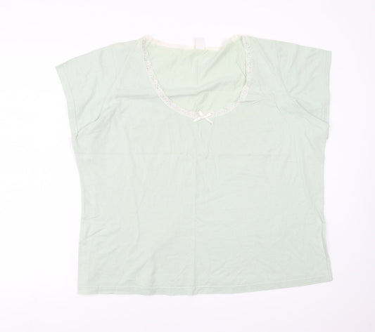 Sainsburys Womens Green Solid  Top Pyjama Top Size 22